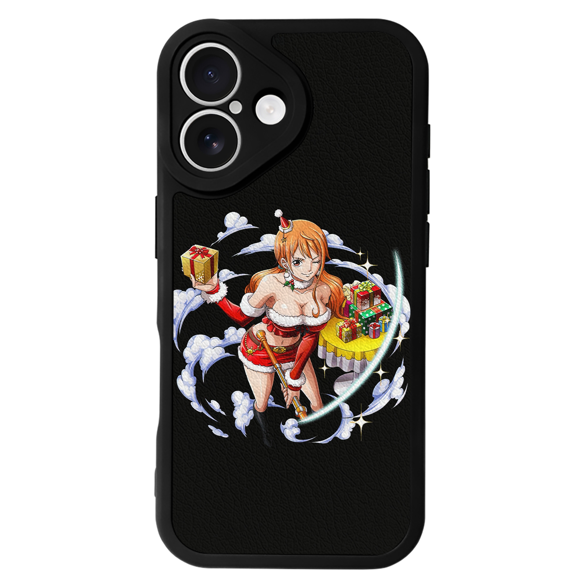 （画像用） ワンピース ナミ ONE PIECE Nami 【iPhone 16シリーズ対応】シリコンスマホケース（レザー調） 材質：シリコン